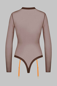 Thong body with suspenders - Corps à Corps | Brown