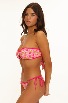 Ella Bandeau Top | Neon Floral