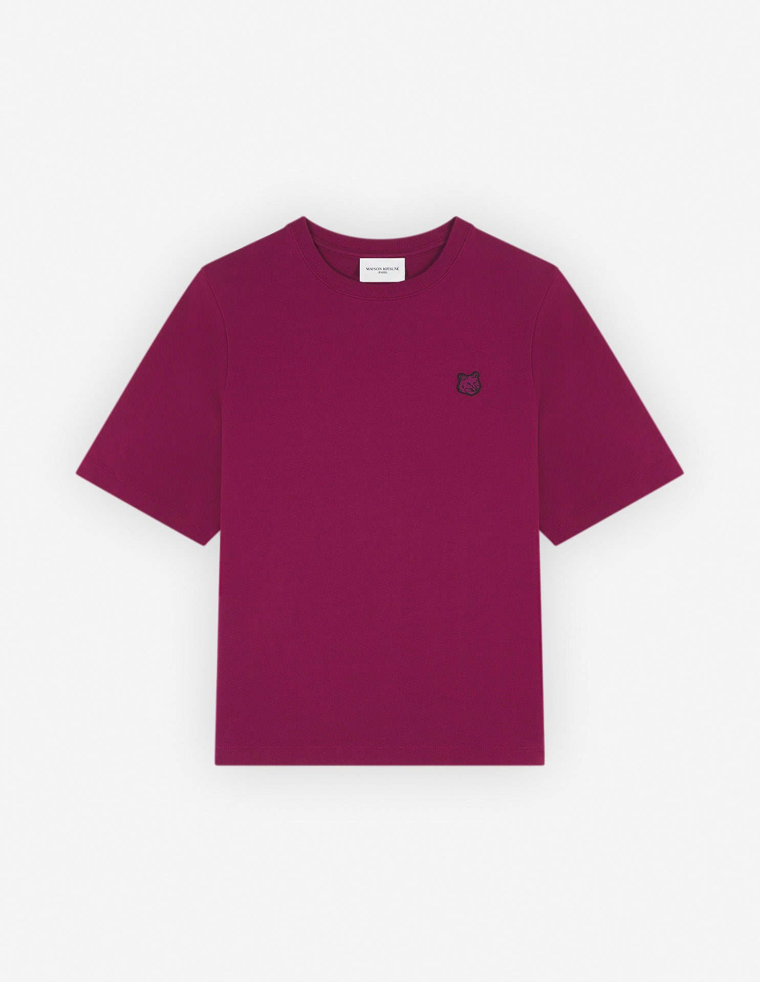 Womens | Bold Fox Head Patch Short-Sleeve Comfort Jersey Tee-Shirt | Grape