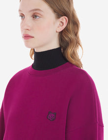 Womens | Bold Fox Head Patch Comfort Cotton Sweatshirt | Grape