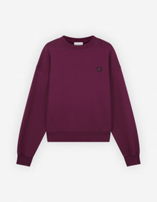 Womens | Bold Fox Head Patch Comfort Cotton Sweatshirt | Grape