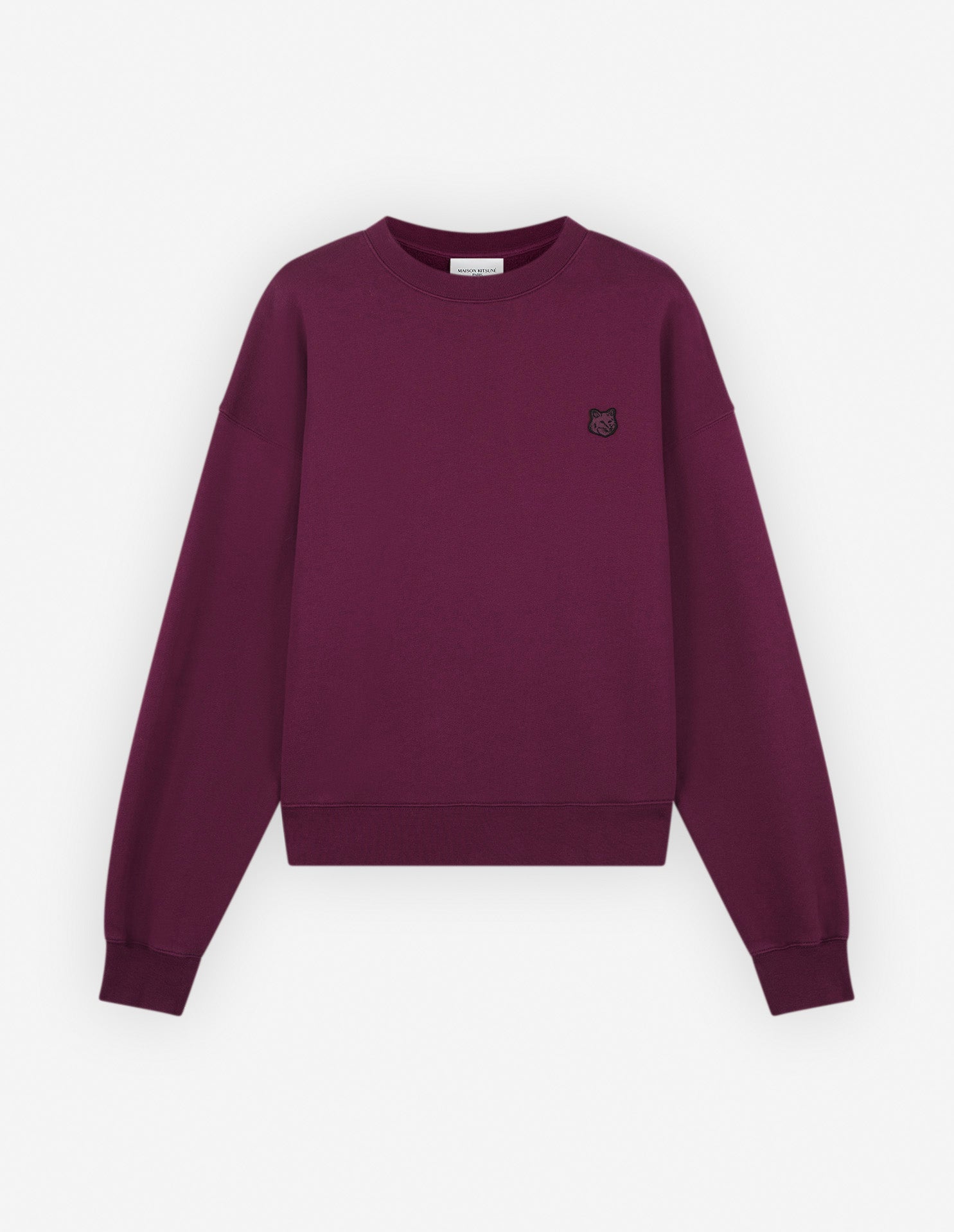 Womens | Bold Fox Head Patch Comfort Cotton Sweatshirt | Grape