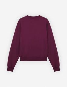 Womens | Bold Fox Head Patch Comfort Cotton Sweatshirt | Grape