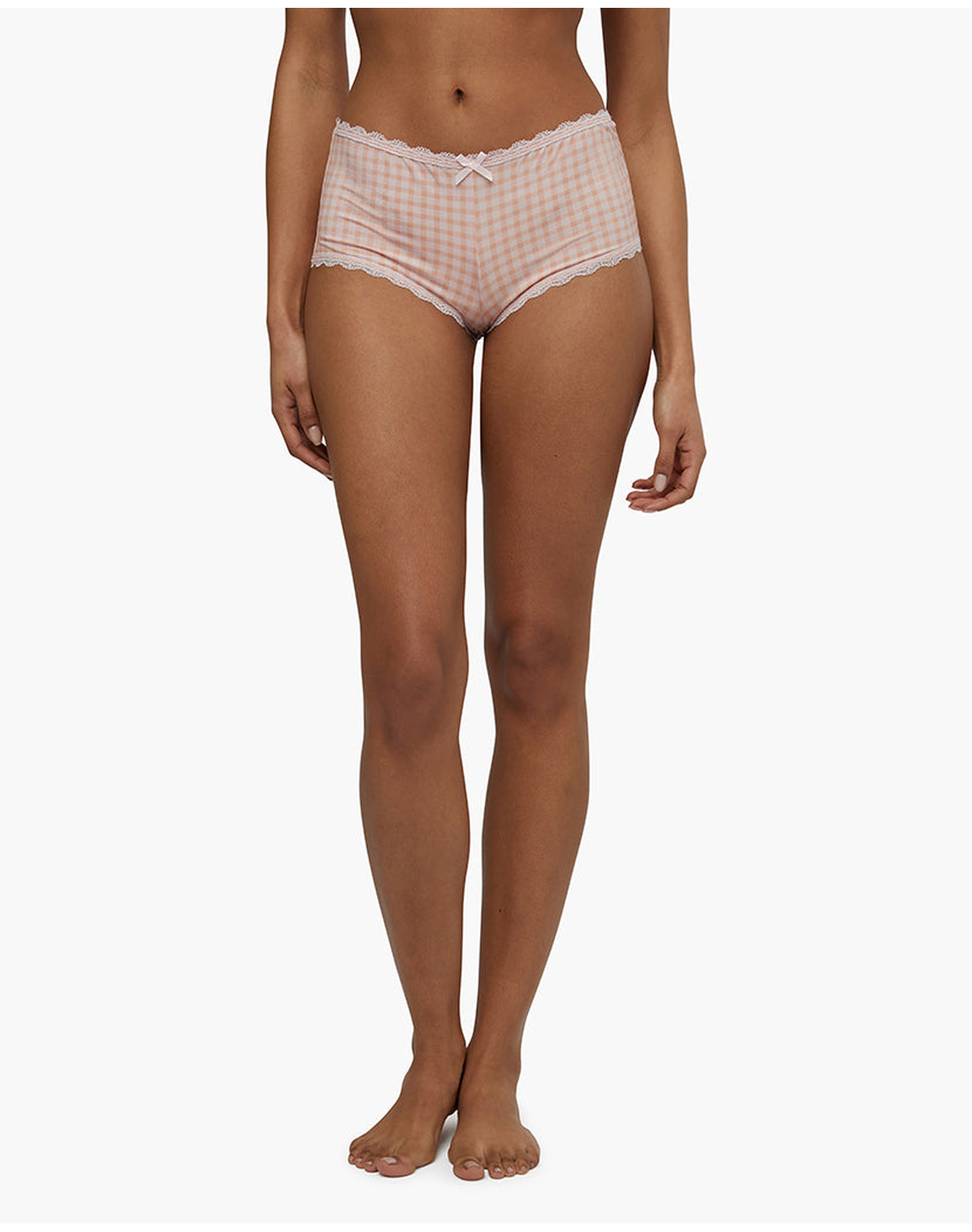 Lace Trim Brief | Rosewater x Peach