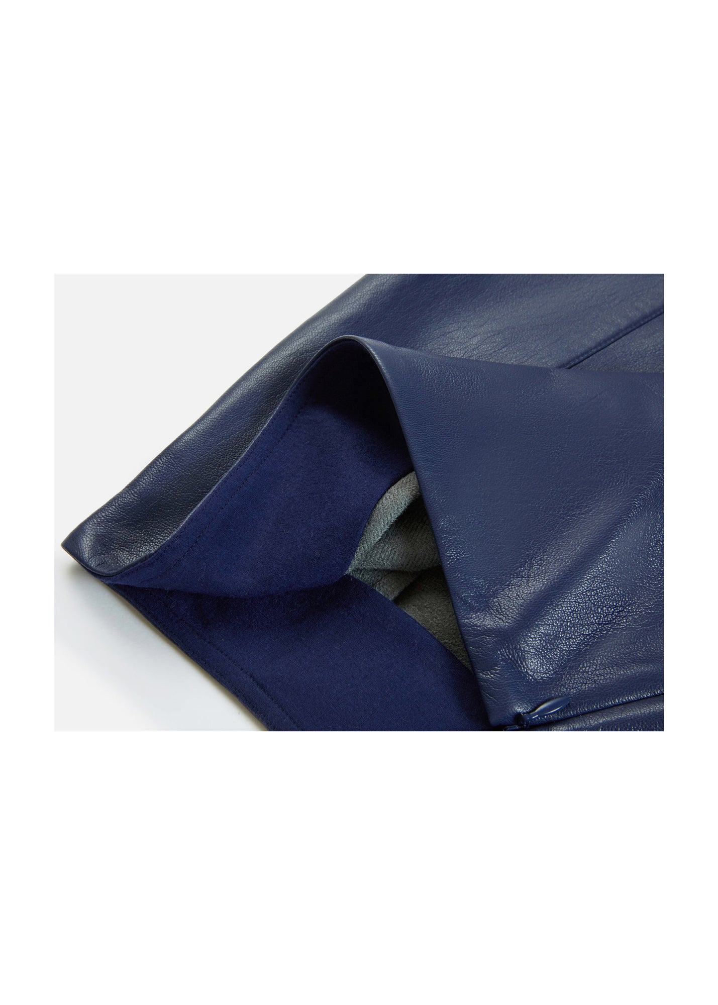 Leather Skirt | Blue