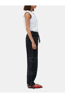 Light Slub Pocket Trousers | Black