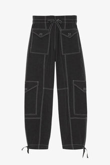 Light Slub Pocket Trousers | Black