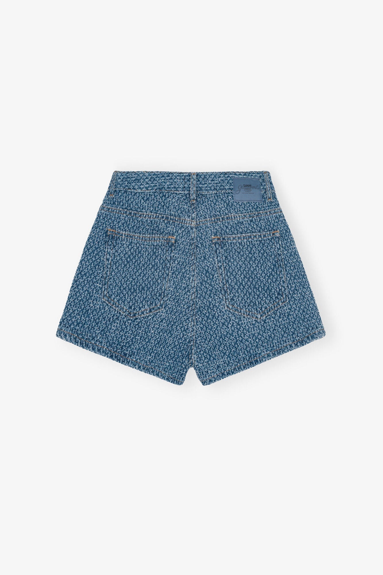 Light Textured Shorts | Mid Blue Stone