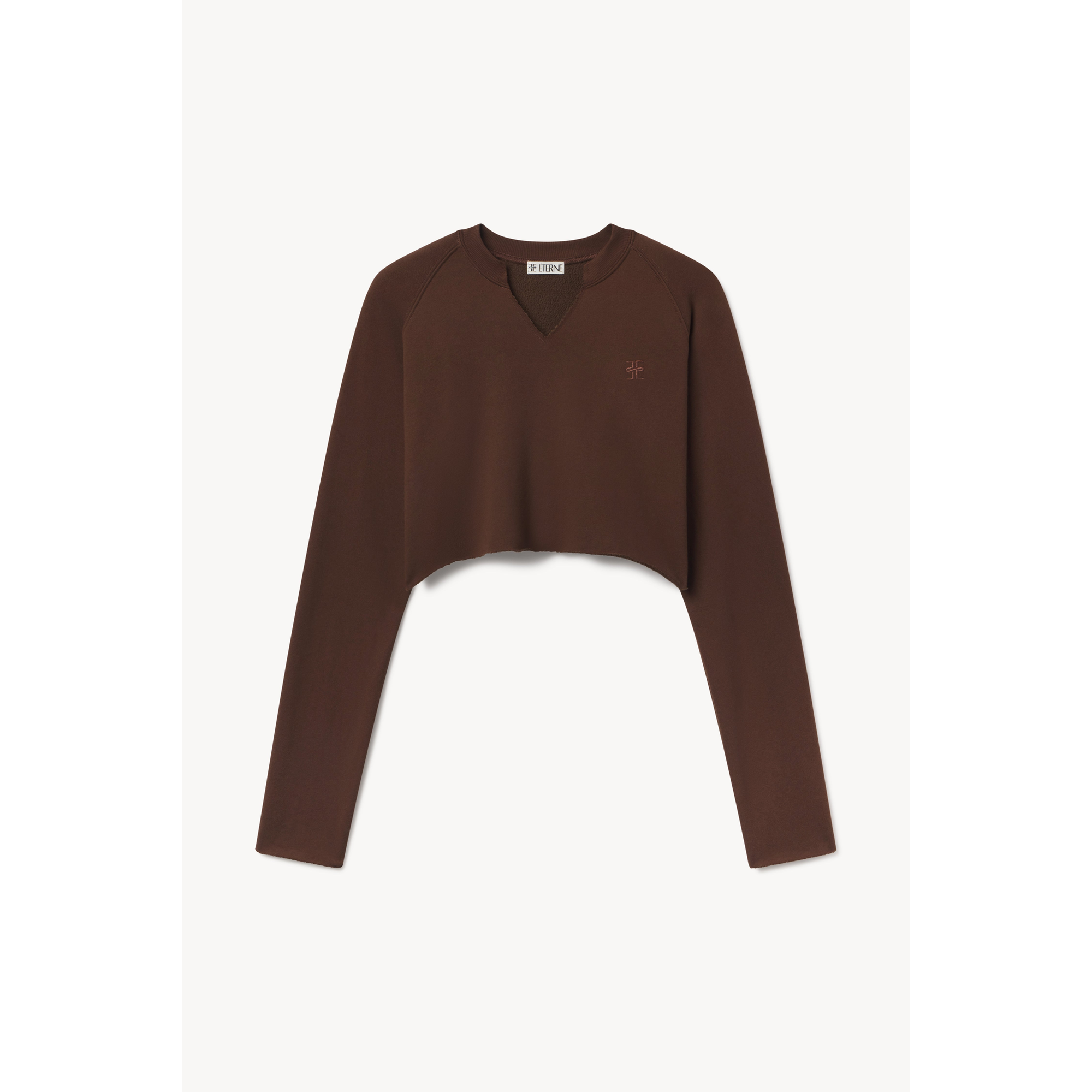 Long Sleeve Raglan Sweatshirt | Heather Brown