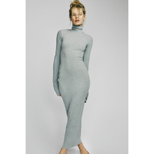 Long Sleeve Turtleneck Maxi Dress | Heather Grey