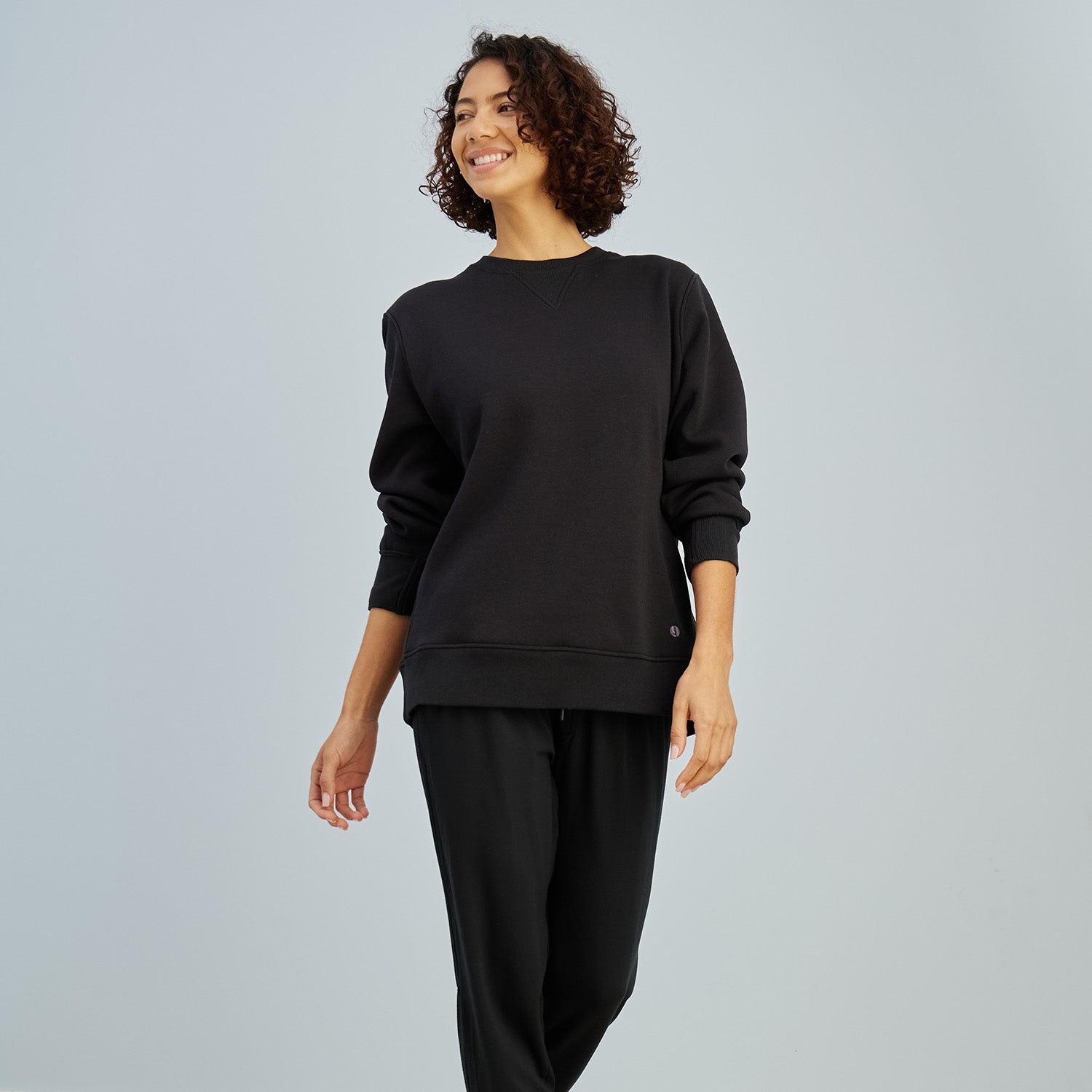 Breathable Modal French Terry Sweatpants | Black