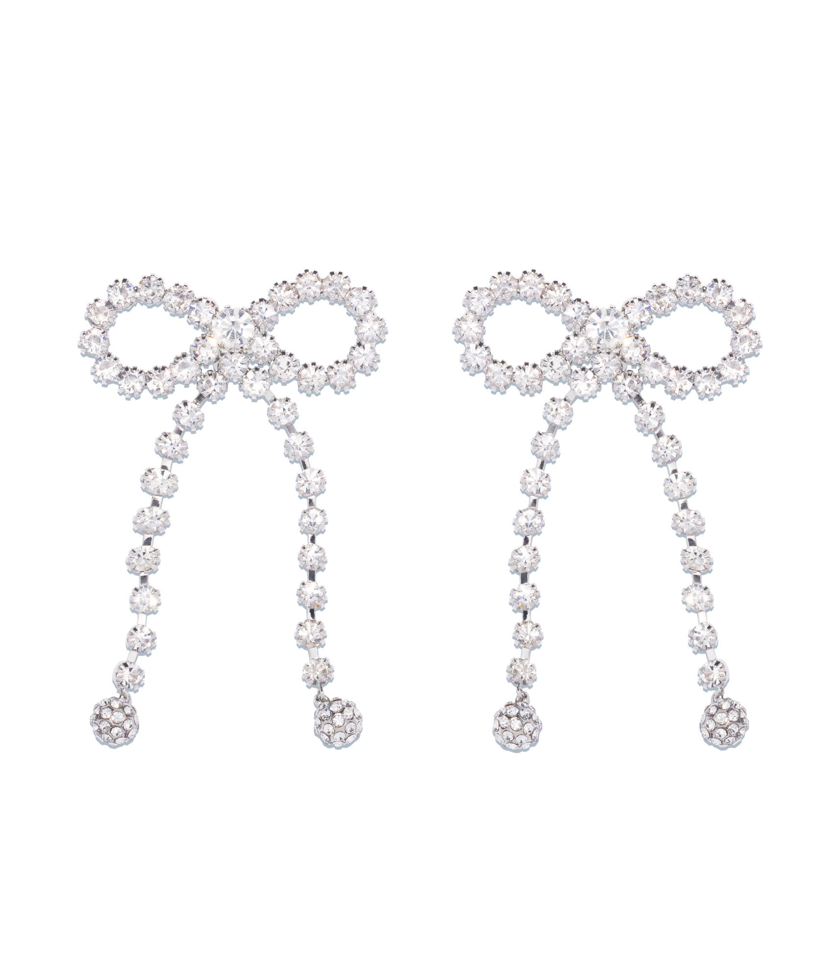 Greta Bow Earrings | Crystal