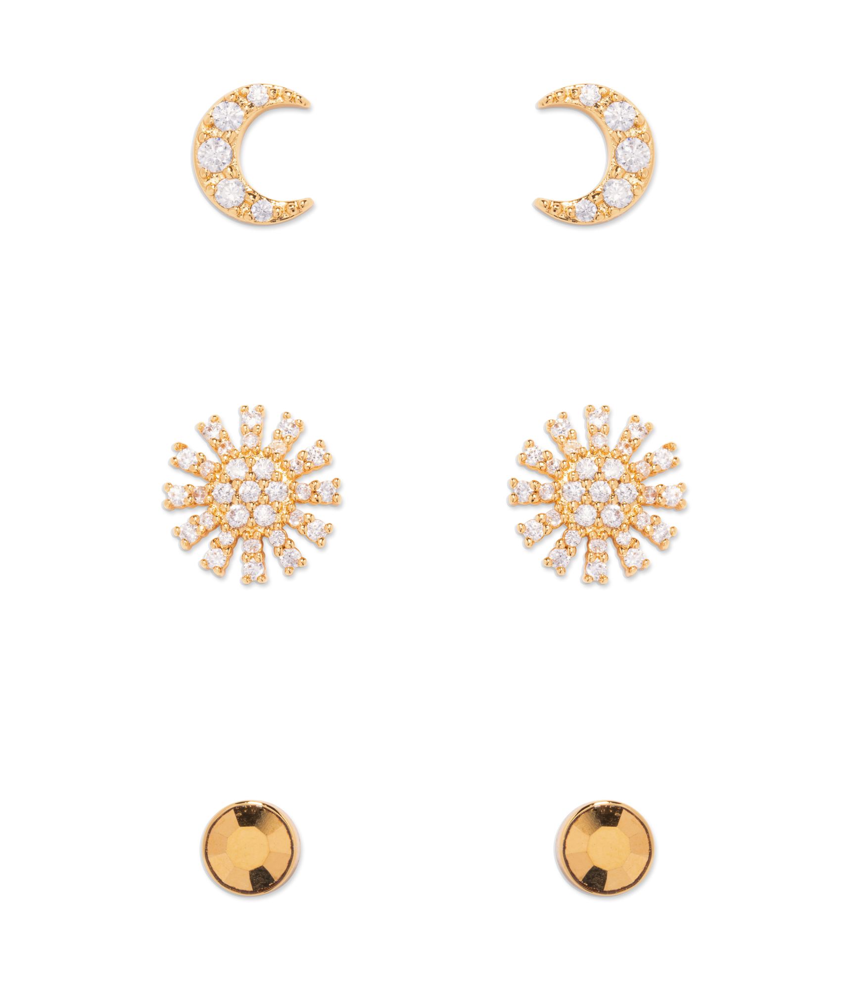 Soleil Stud Trio Set | Multicolor