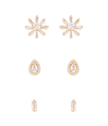 Crystal Stud Trio Set | Crystal