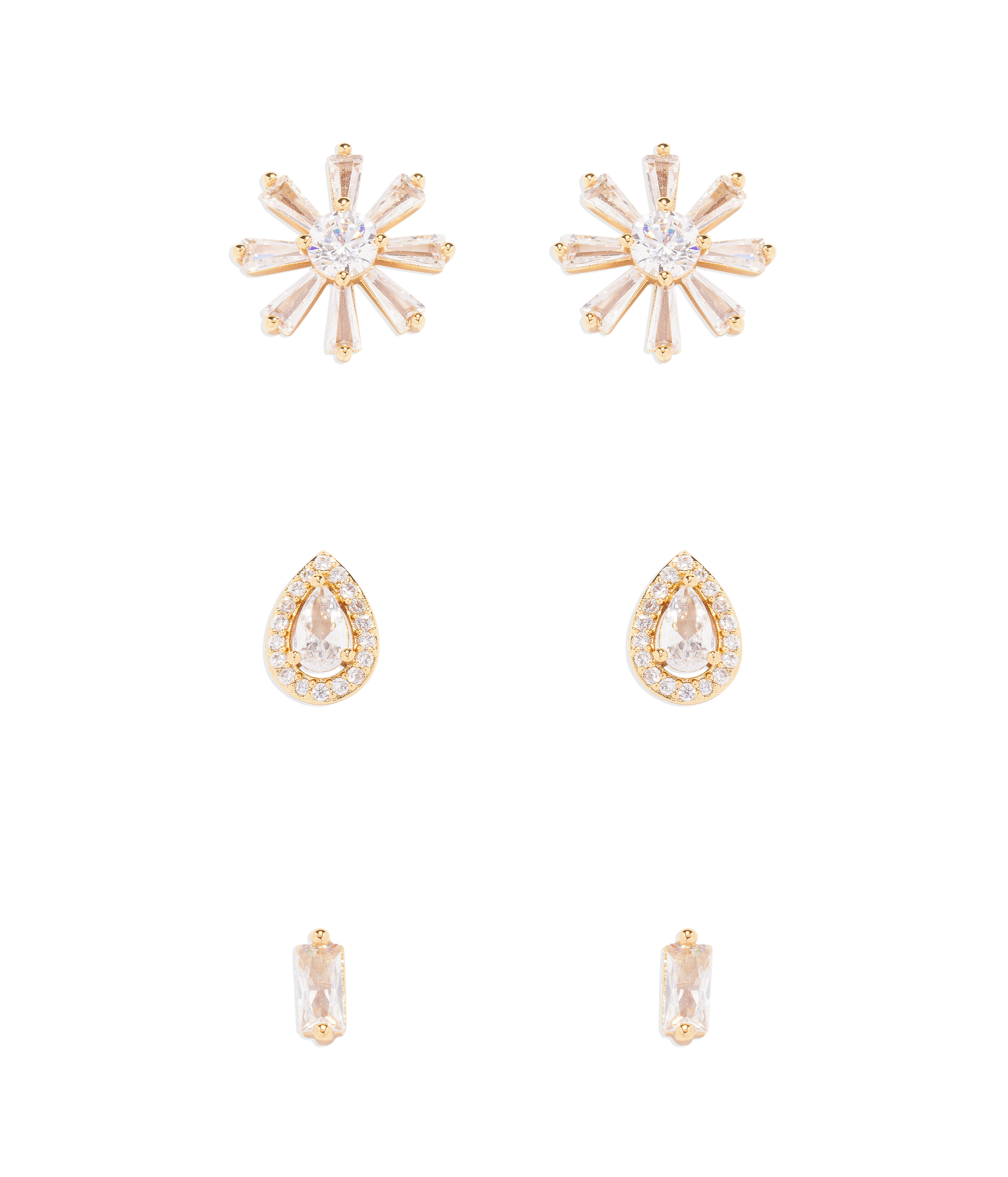 Crystal Stud Trio Set | Crystal