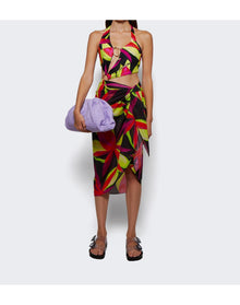 Louisa Ballou | Women | Sarong With Ties | Electric Pink Flower