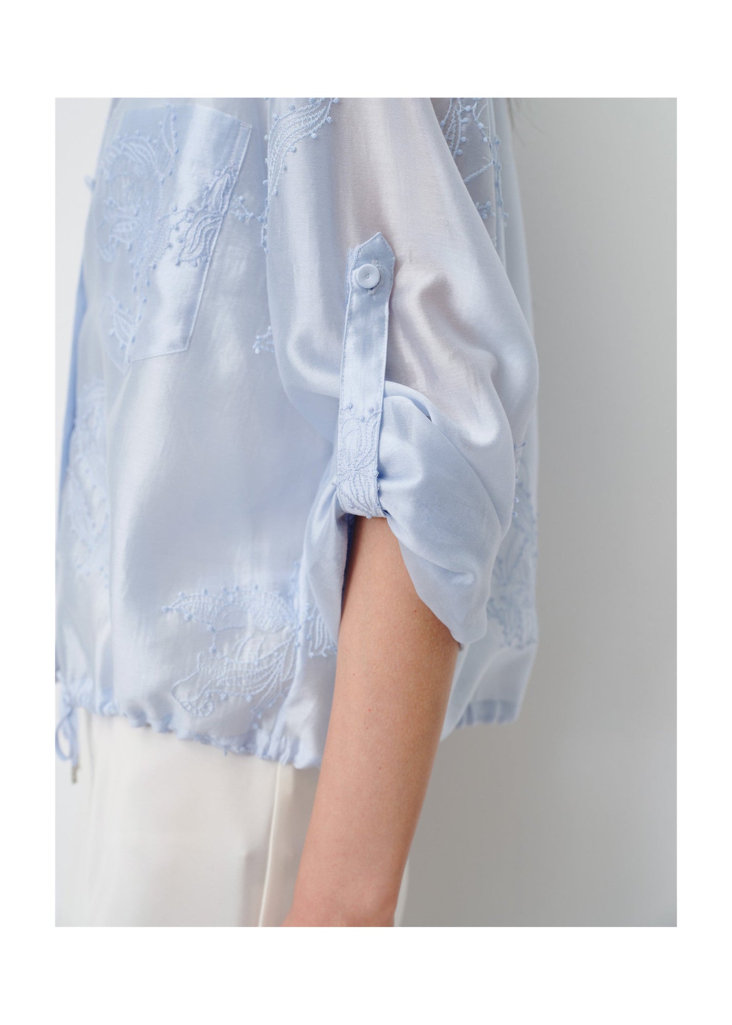 Lustrous Shirt Top | Blue