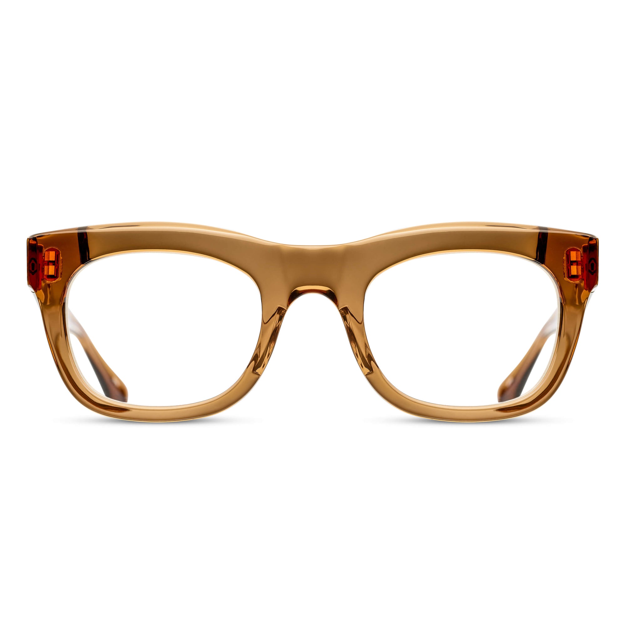 M1020 Rectangle Optical | Beer Brown | Clear Lens | 53MM