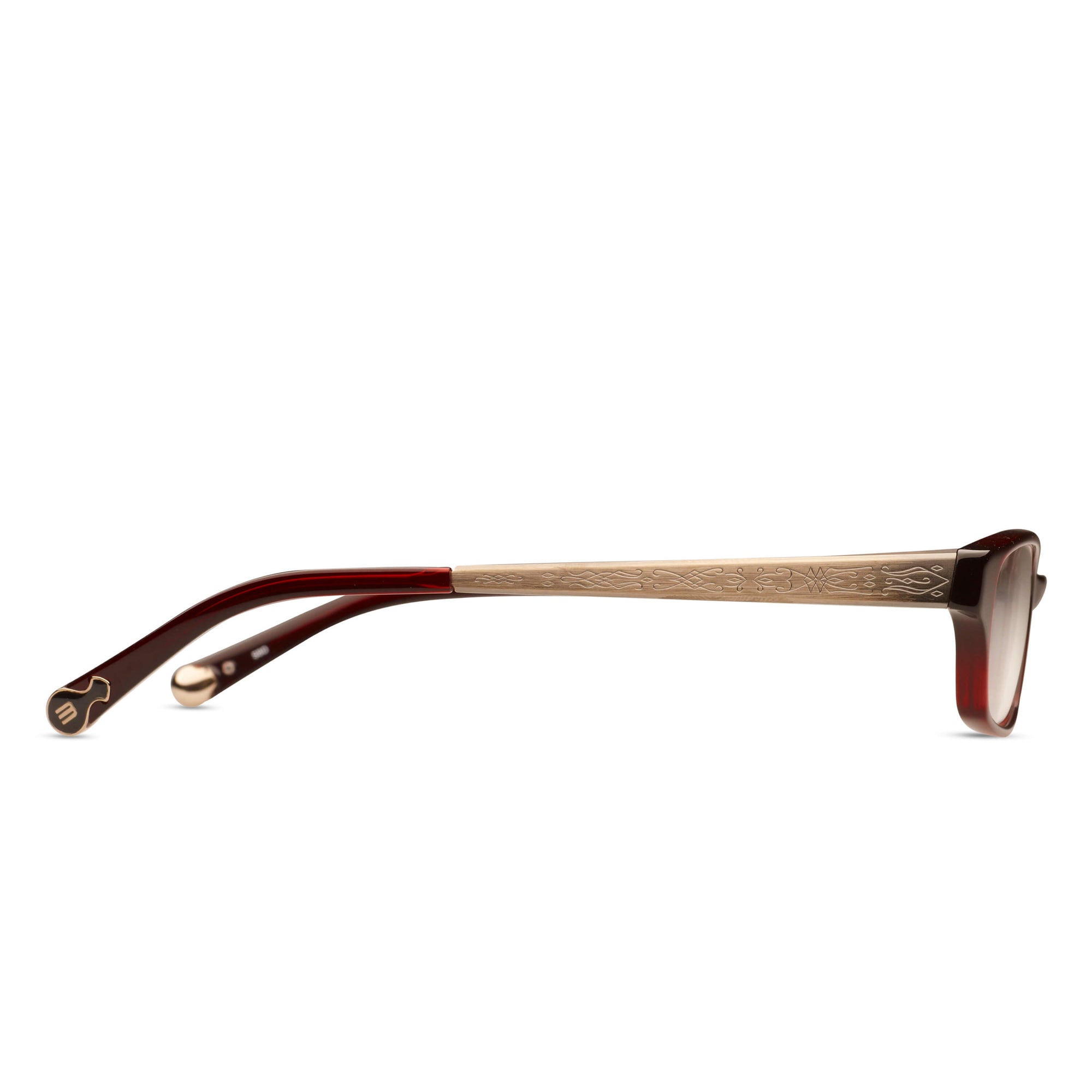 M2003 Rectangle Optical | Shiny Bordeaux | Clear Lens | 54MM