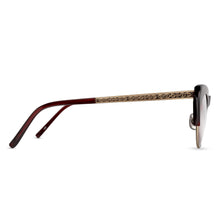 M2018 Cat Eye Sunglass | Shiny Bordeaux | Brown Lens | 49MM