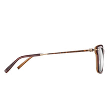 M2037 Rectangle Optical | Almond Browny/Antique Gold | Clear Lens | 50MM
