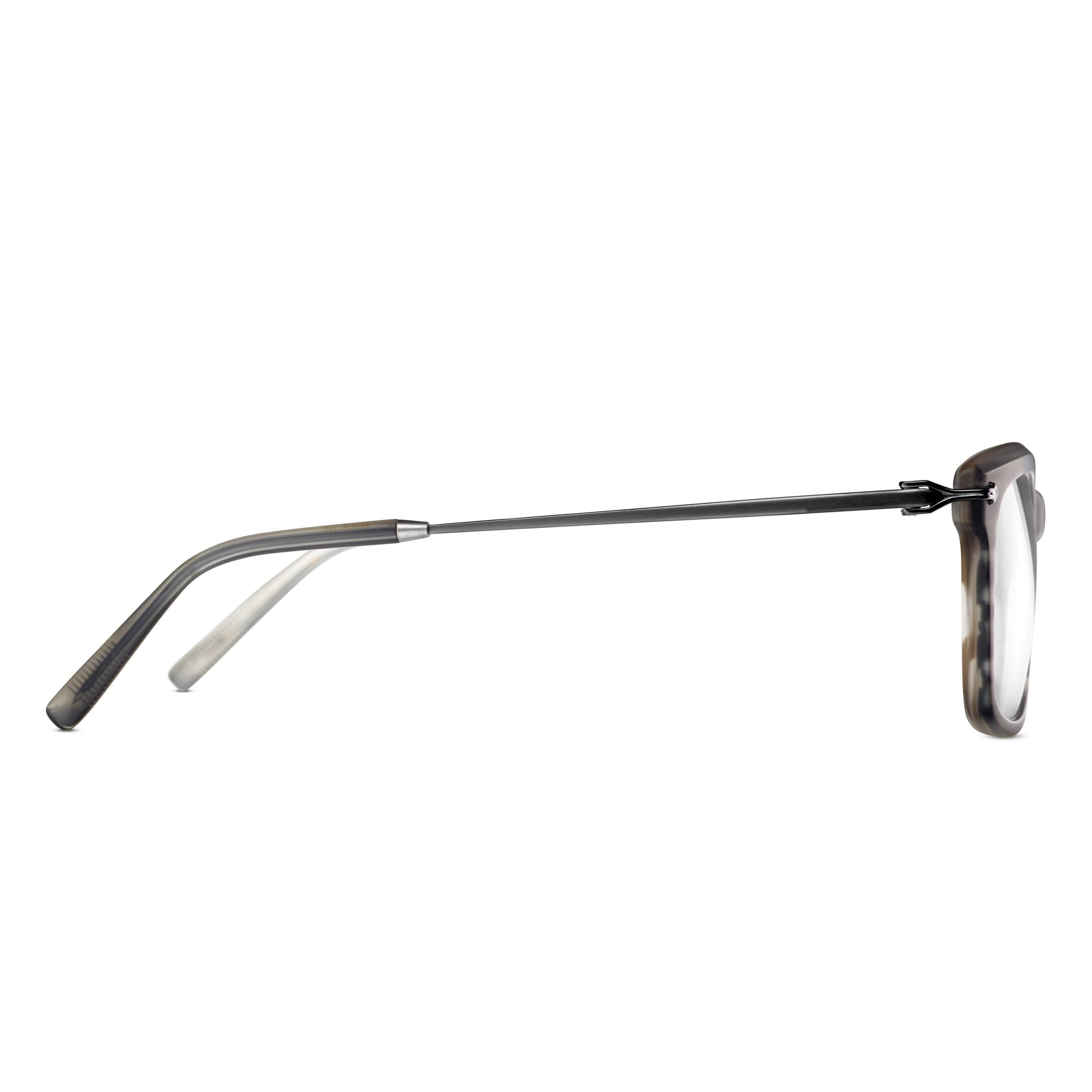 M2037 Rectangle Optical | Matte Grey Stone/Matte Black | Clear Lens | 50MM