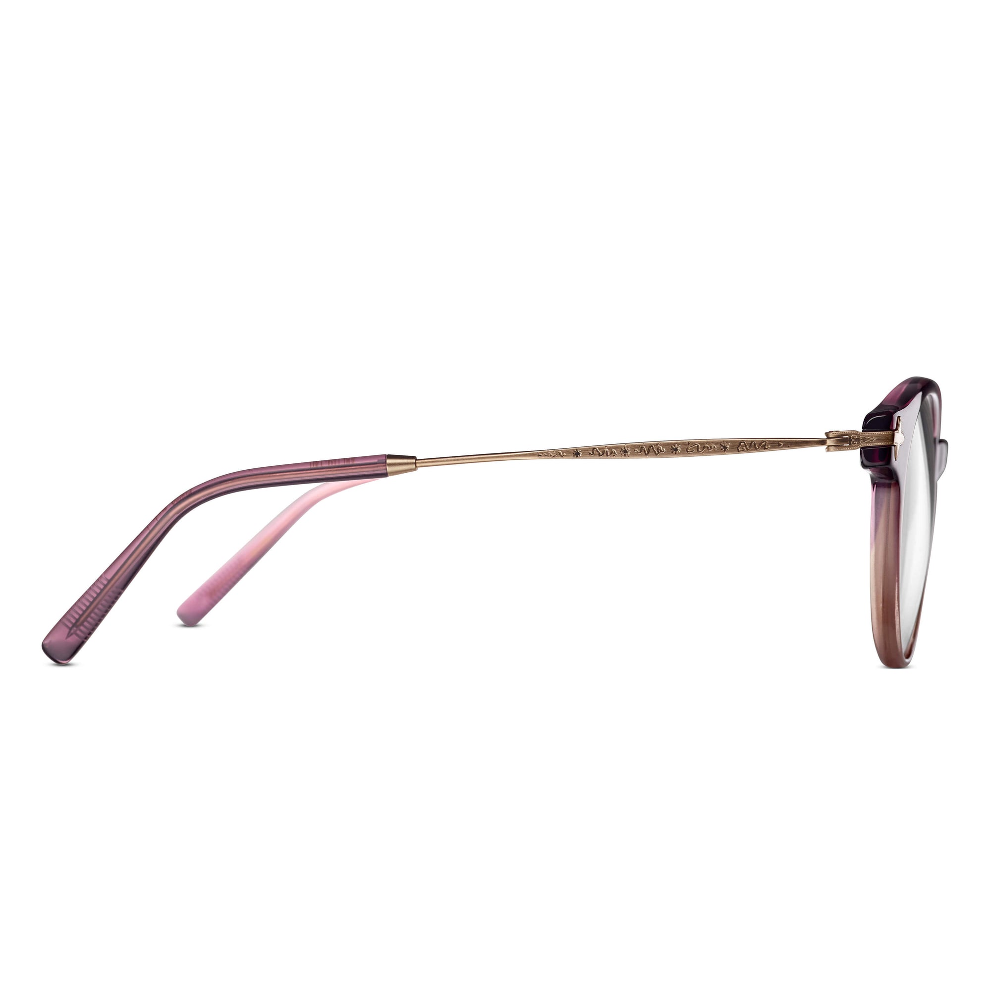 M2038 Cat Eye Optical | Lavender/Brushed Gold | Clear Lens | 48MM