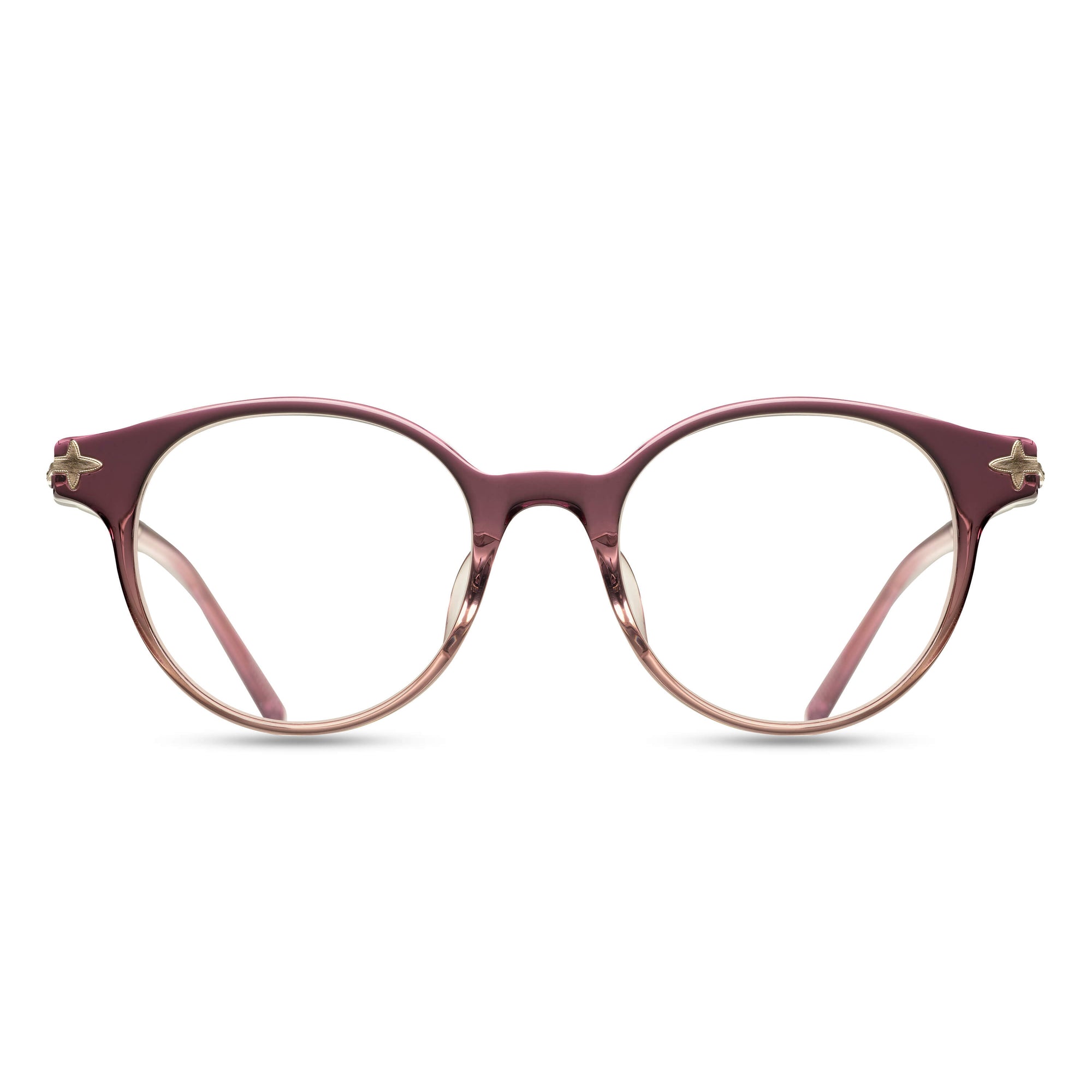 M2038 Cat Eye Optical | Lavender/Brushed Gold | Clear Lens | 48MM
