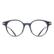 M2038 Cat Eye Optical | Navy/Brushed Silver | Clear Lens | 48MM