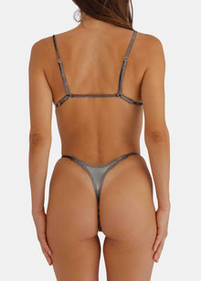 Mirage Bikini Top | Chrome Silver