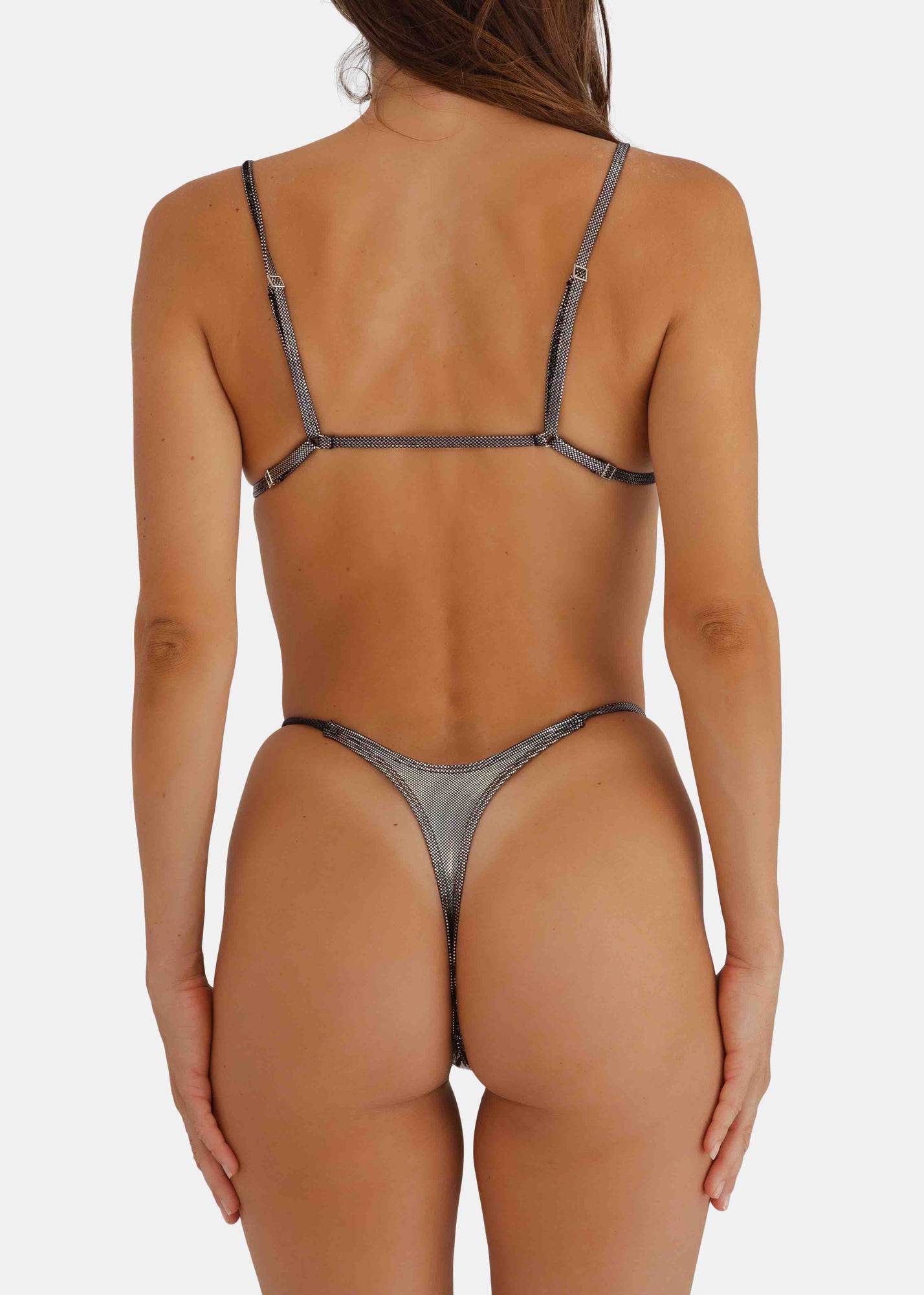 Mirage Bikini Top | Chrome Silver