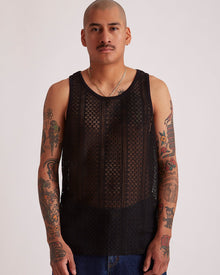 Black | Gabriel Cotton Lace Tank