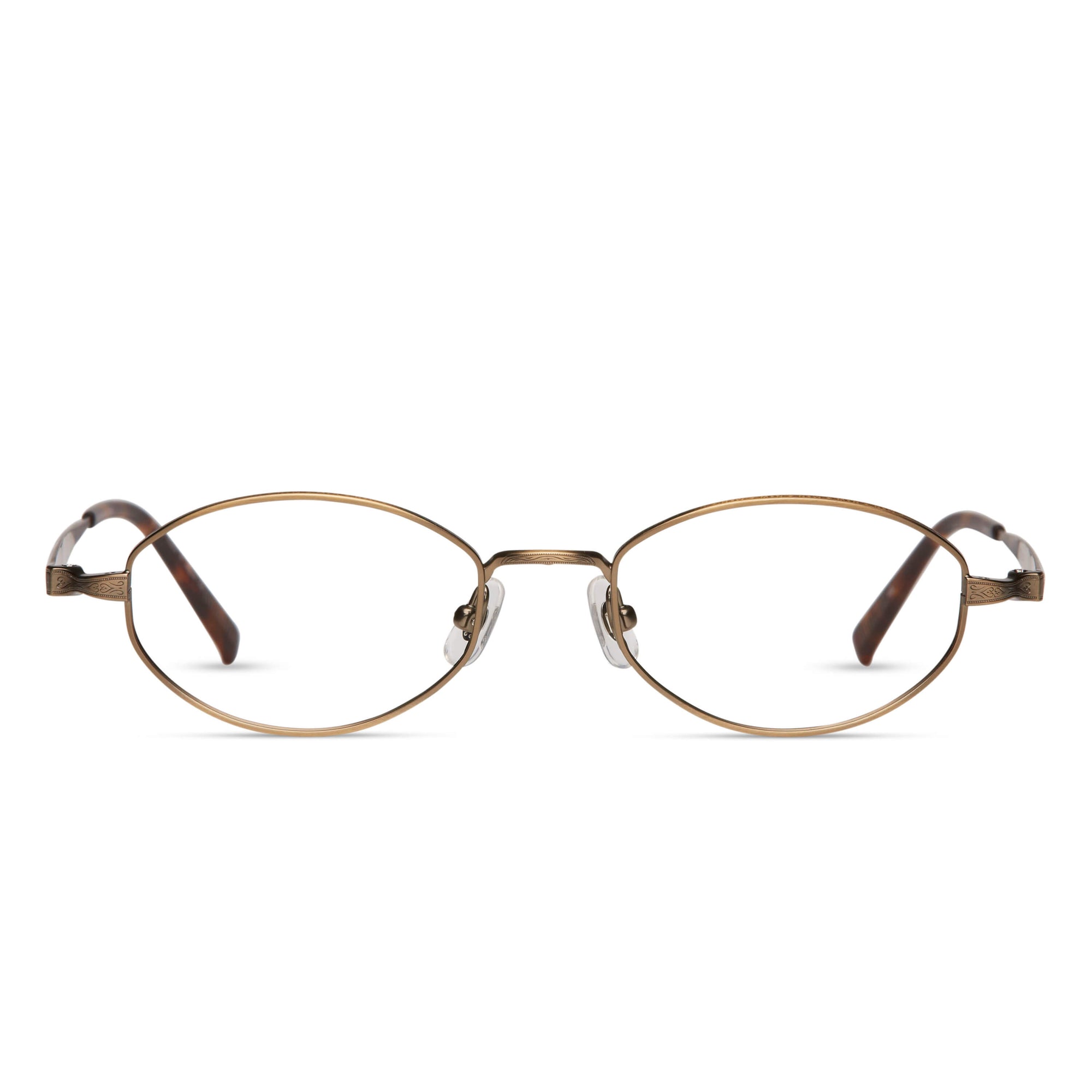 M3021 Oval Optical | Antique Gold | Clear Lens | 51MM