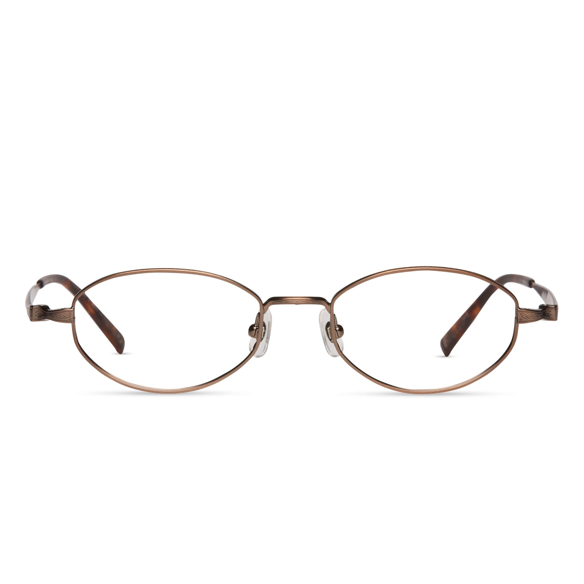 M3021 Oval Optical | Brushed Dark Brown | Clear Lens | 51MM