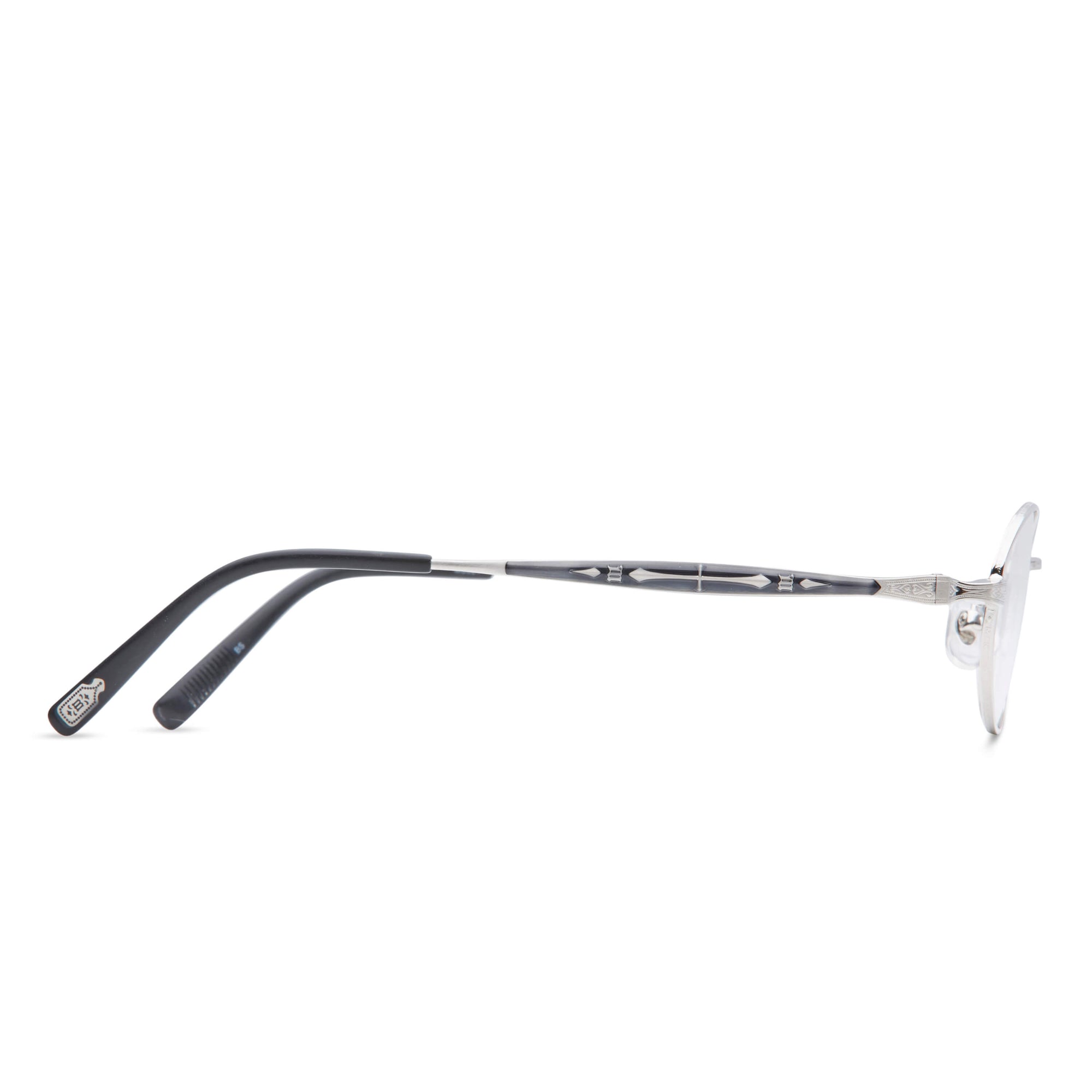 M3021 Oval Optical | Brushed Silver | Clear Lens | 51MM