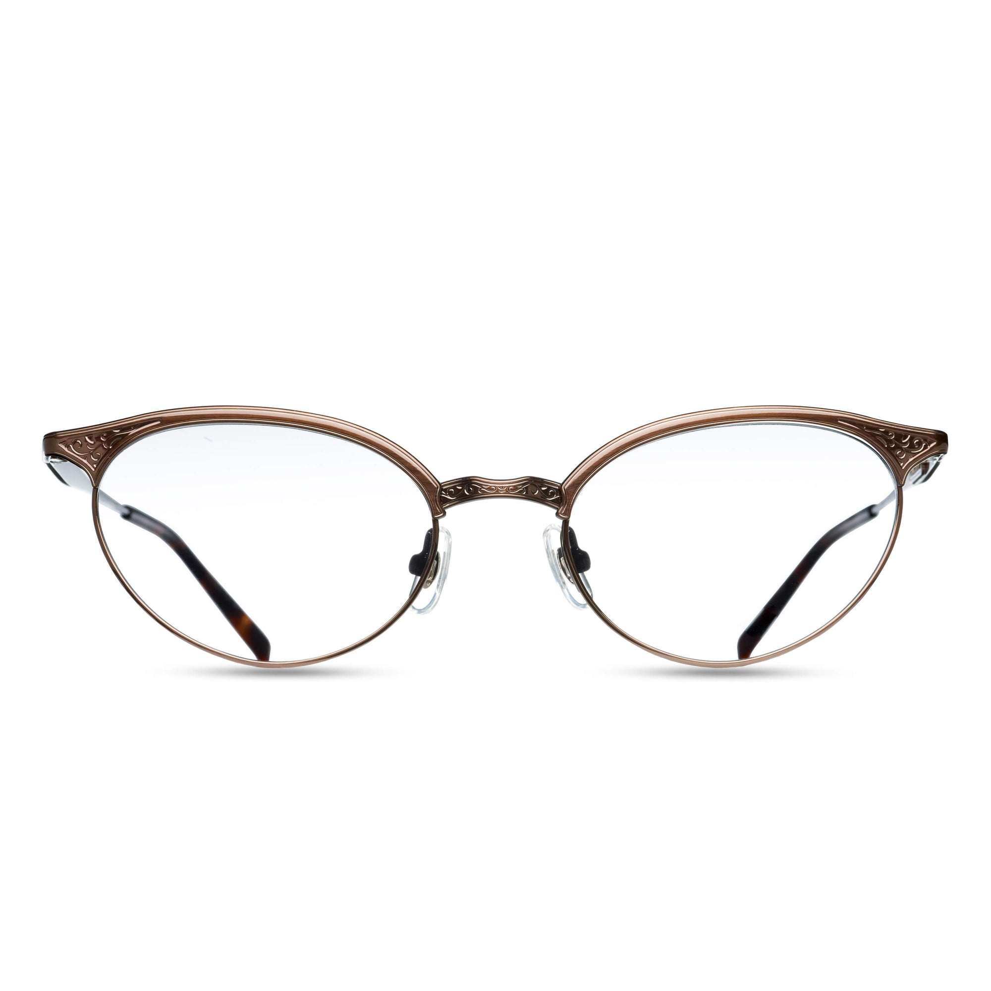 M3033 Geometric Optical | Brushed Dark Brown | Clear Lens | 52MM