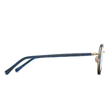 M3076 Round Optical | Blue Demi/Brushed Gold | Clear Lens | 46MM