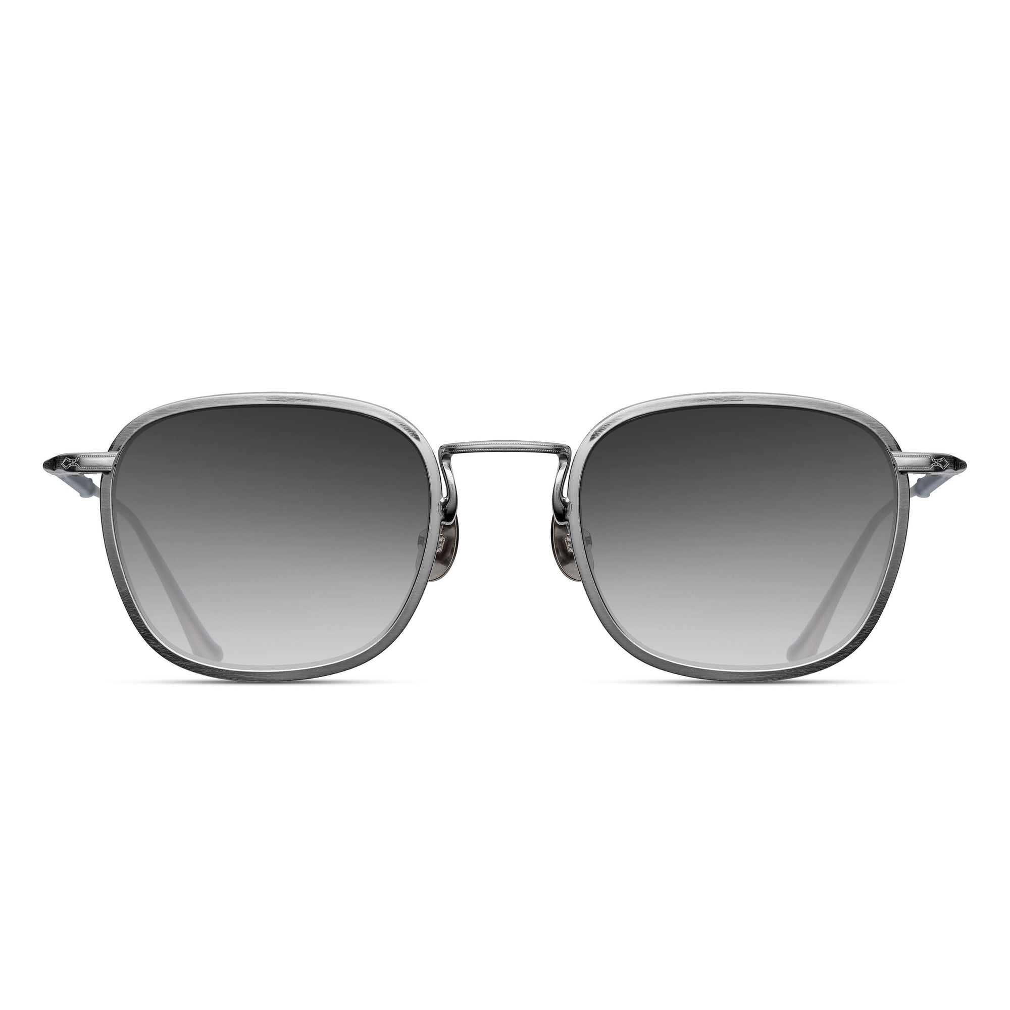 M3082 Rectangle Sunglass | Brushed Silver | Grey Gradient Lens | 52MM