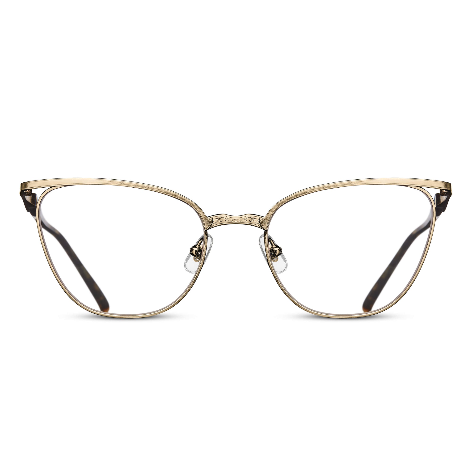 M3102 Cat Eye Optical | Brushed Gold/Tokyo Tortoise | Clear Lens | 56MM