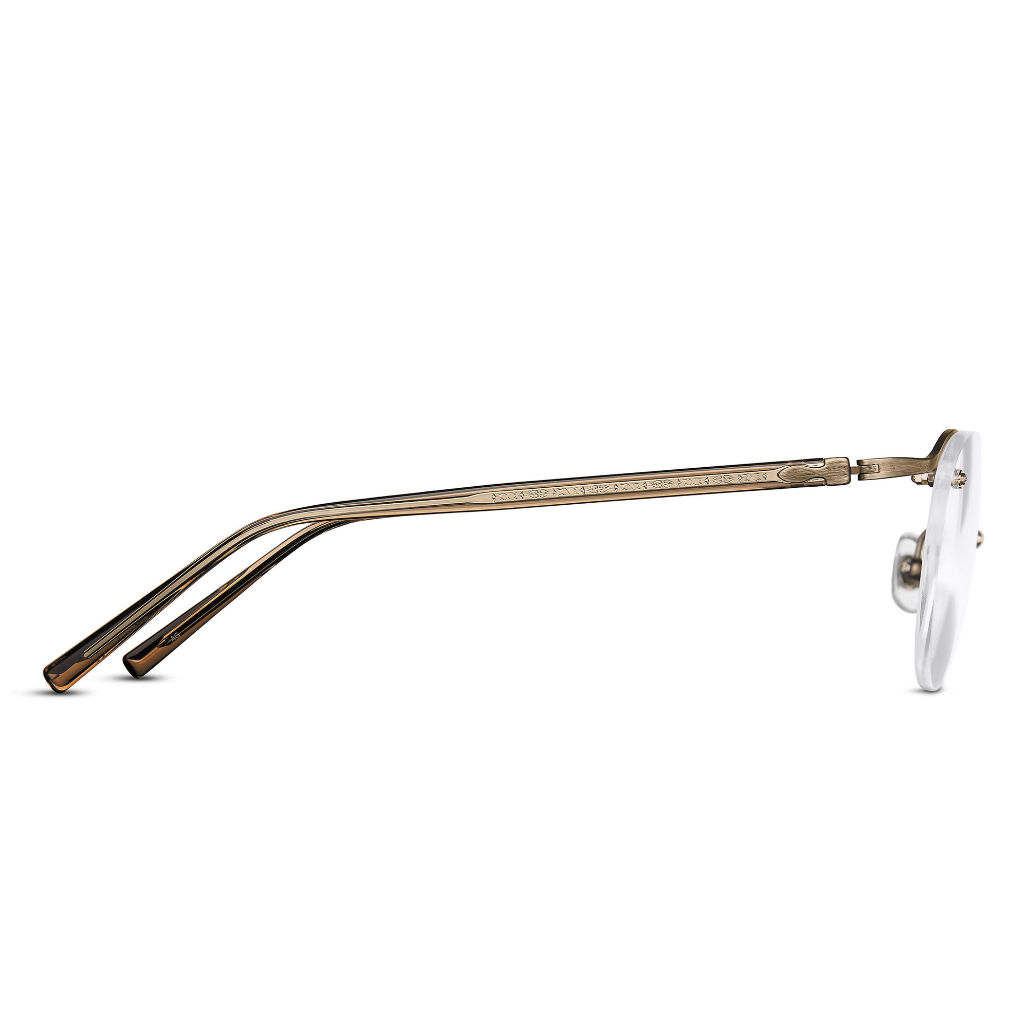 M3107 Panto Optical | Antique Gold | Clear Lens | 48MM