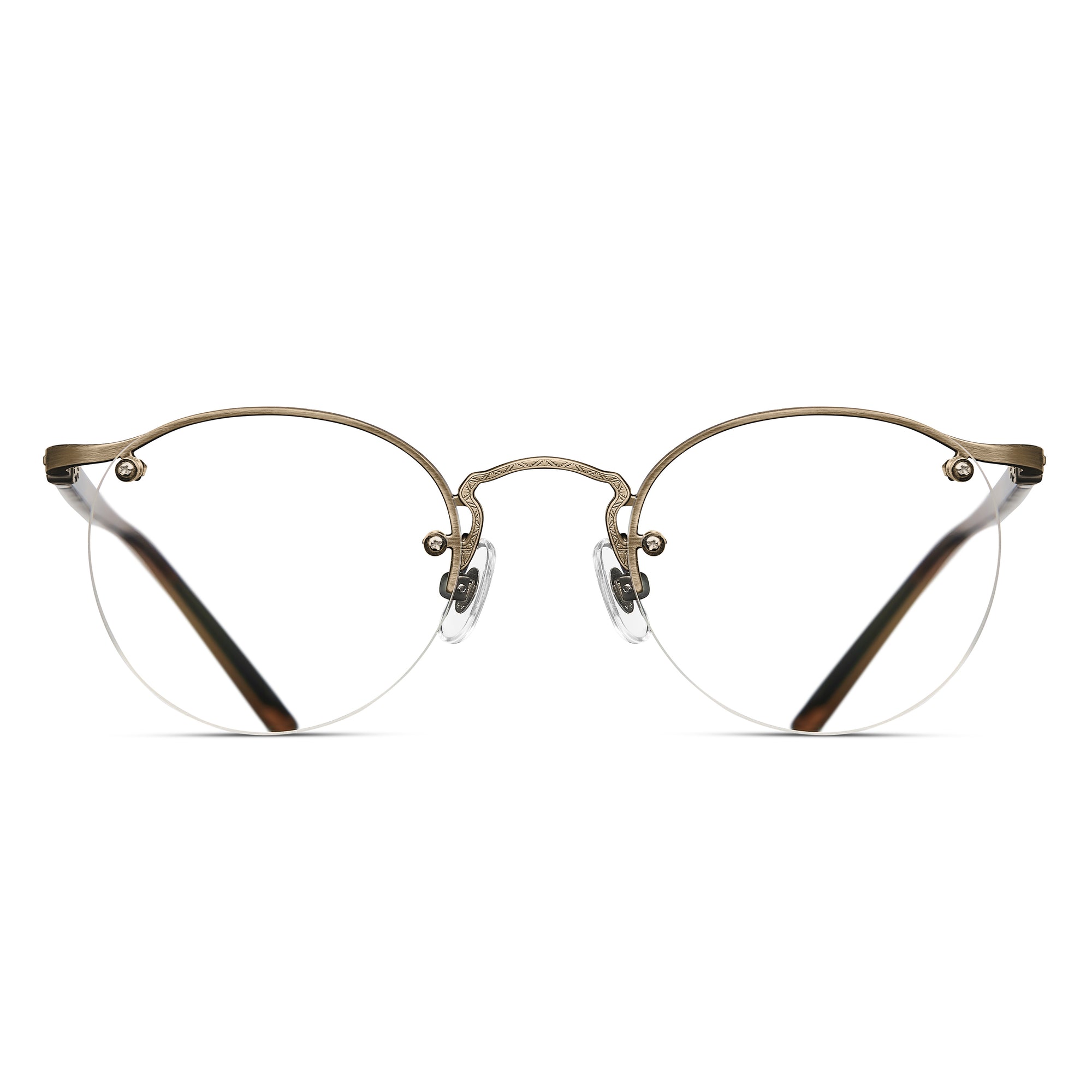 M3107 Panto Optical | Antique Gold | Clear Lens | 48MM