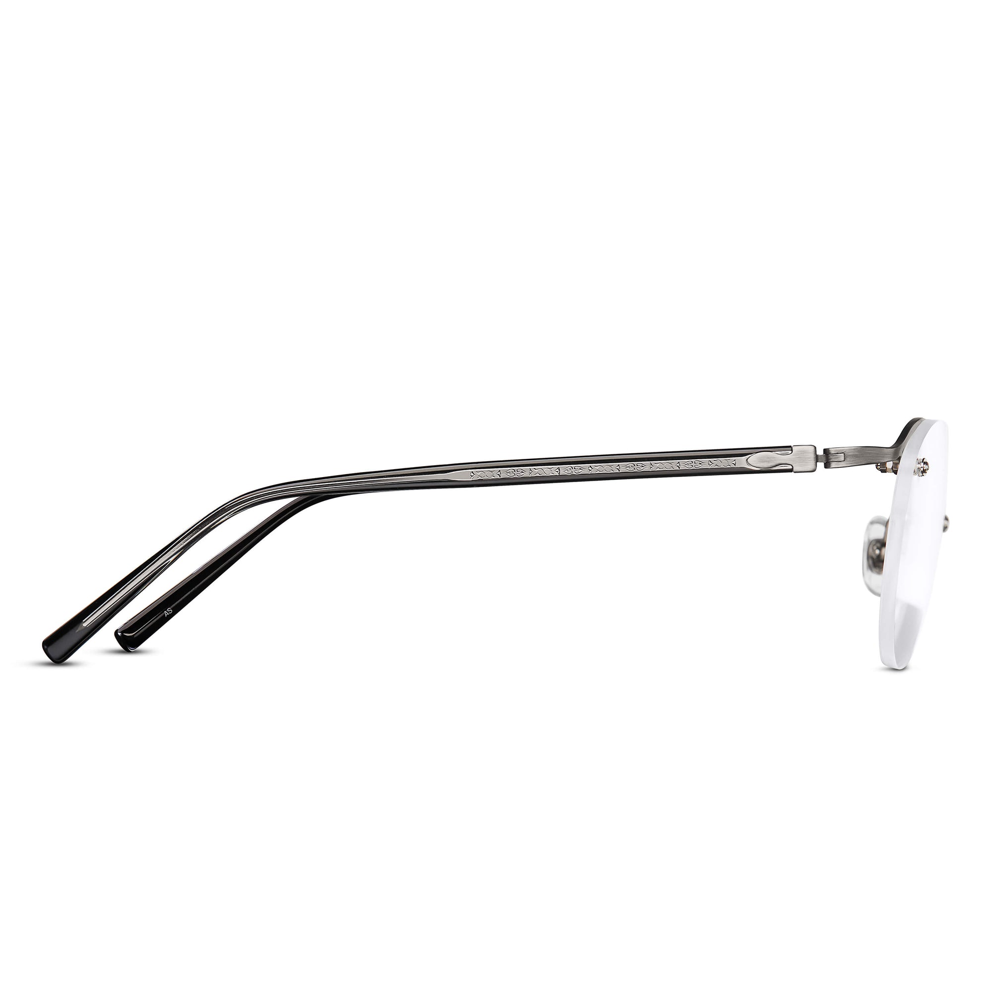 M3107 Panto Optical | Antique Silver | Clear Lens | 48MM