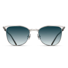 M3109 Panto Sunglass | Palladium White/Black | Blue Gradient Lens | 54MM