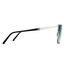 M3109 Panto Sunglass | Palladium White/Black | Blue Gradient Lens | 54MM
