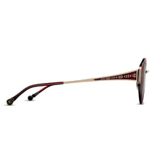 M3120 Cat Eye Sunglass | Bordeaux/Pale Gold | Grey Solid Lens | 52MM