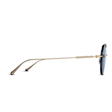 M3121 Geometric Sunglass | Black/Brushed Gold | Cafe Cobalt Blue Lens | 53MM