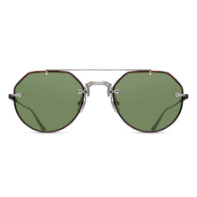 M3121 Geometric Sunglass | Dark Tortoise/Antique Silver | Cafe Sage Green Lens | 53MM
