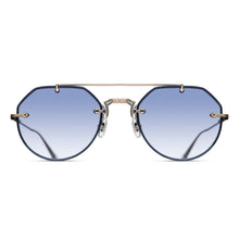 M3121 Geometric Sunglass | Navy/Antique Gold | Cafe Blue Gradient Lens | 53MM