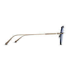 M3121 Geometric Sunglass | Navy/Antique Gold | Cafe Blue Gradient Lens | 53MM