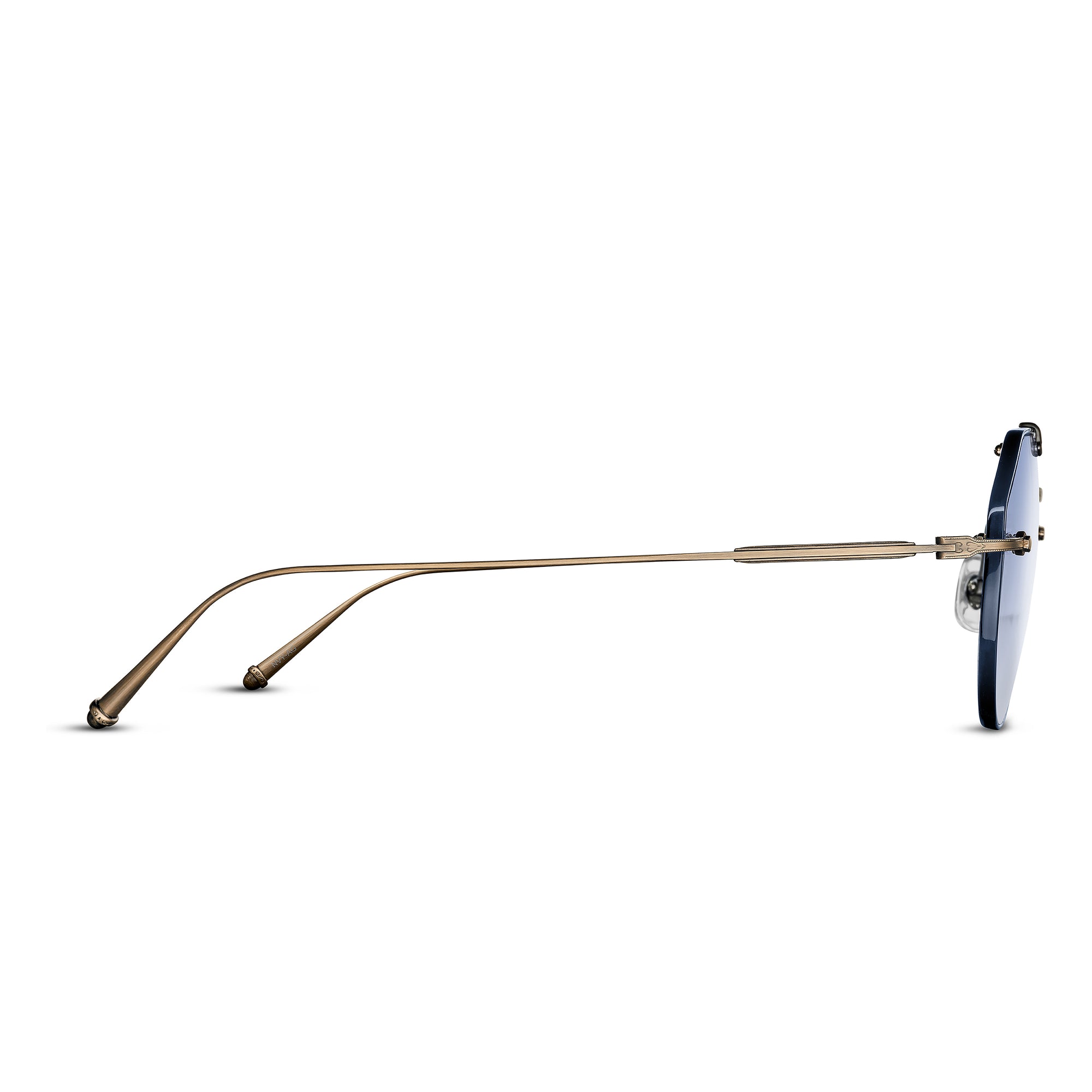 M3121 Geometric Sunglass | Navy/Antique Gold | Cafe Blue Gradient Lens | 53MM